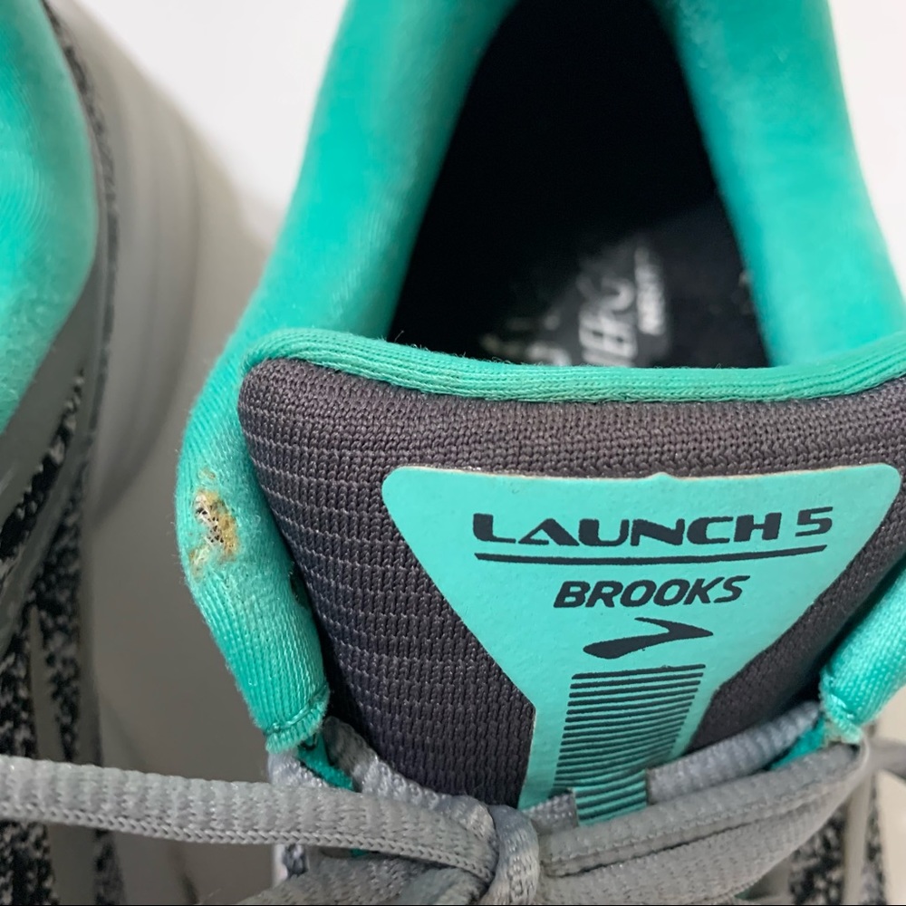 Brooks Womens Launch 5 1202661B084 Gray Blue Running Shoes Sneakers Size 7 B - Picture 7 of 10